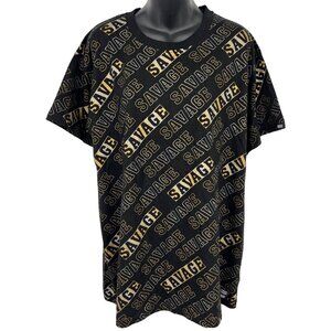 Phat Farm Mens Black Savage Tee Short 2XL Casual Crewneck Short Sleeve New